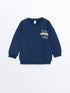 LC Waikiki Crew Neck Printed Baby Boy Sweatshirt and Trousers 2-Pack Set